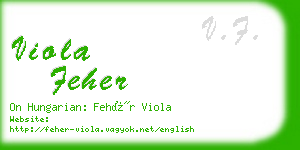 viola feher business card